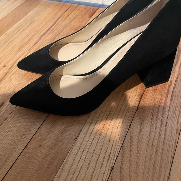 Marc fisher LTD BLACK SUEDE ZALA PUMP BLACK HEEL - Picture 5 of 5